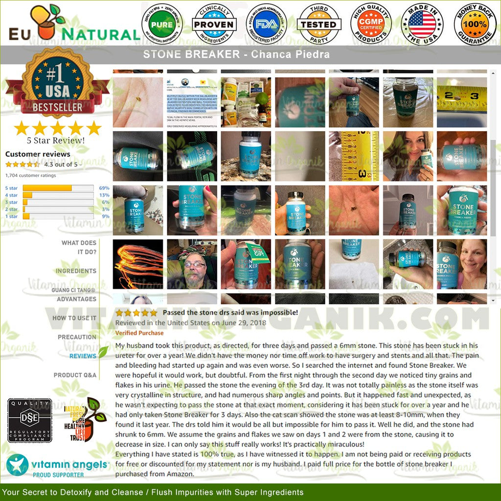 EuNatural / Eu Natural Stone Breaker Obat Penghancur Batu Ginjal / Empedu Herbal AMPUH Tanpa Operasi