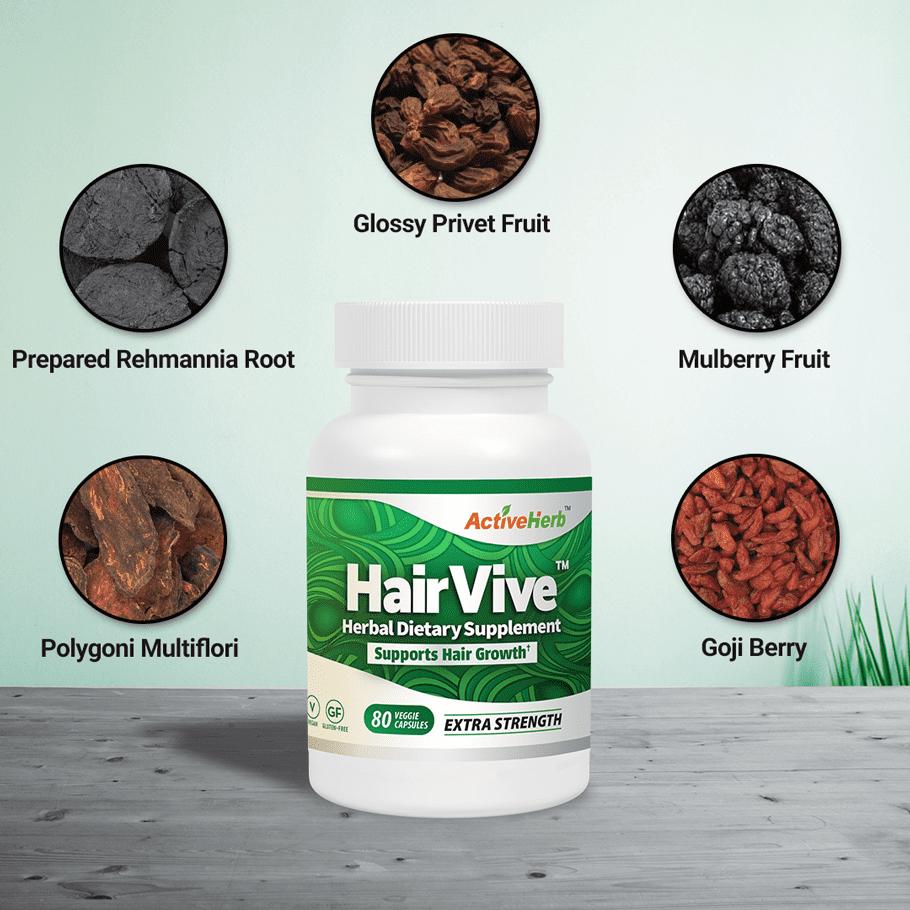 HAIRVIVE - Obat Botak / Kebotakan / Rambut Rontok / Penumbuh Rambut / Uban TCM Herbal ORIGINAL USA