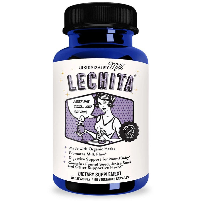 Lechita Asi Booster / Penambah / Pengental / Pelancar ASI Herbal 60/180 Kapsul Legendairy Milk USA