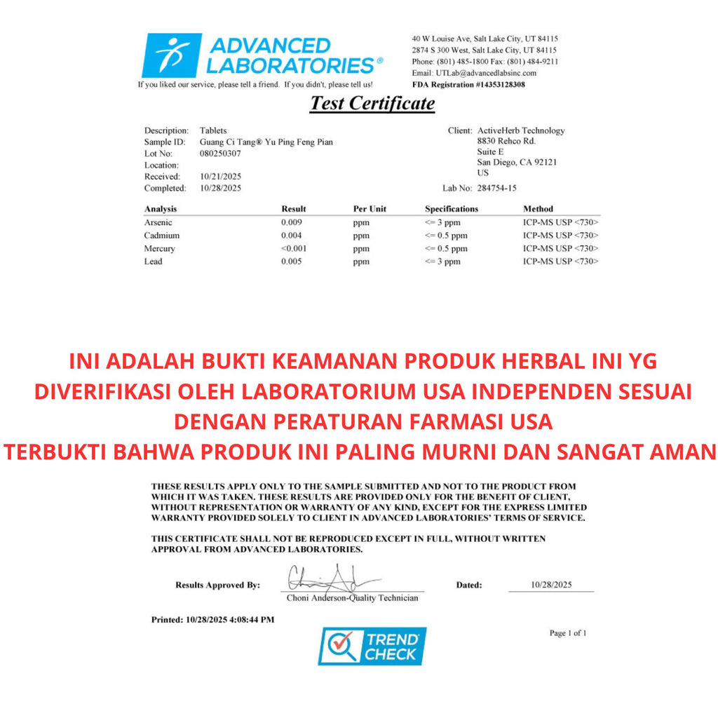 JADE DEFENDER - Suplemen / Obat Penambah Daya Tahan Tubuh / Sistem Imun Herbal TCM ORIGINAL USA