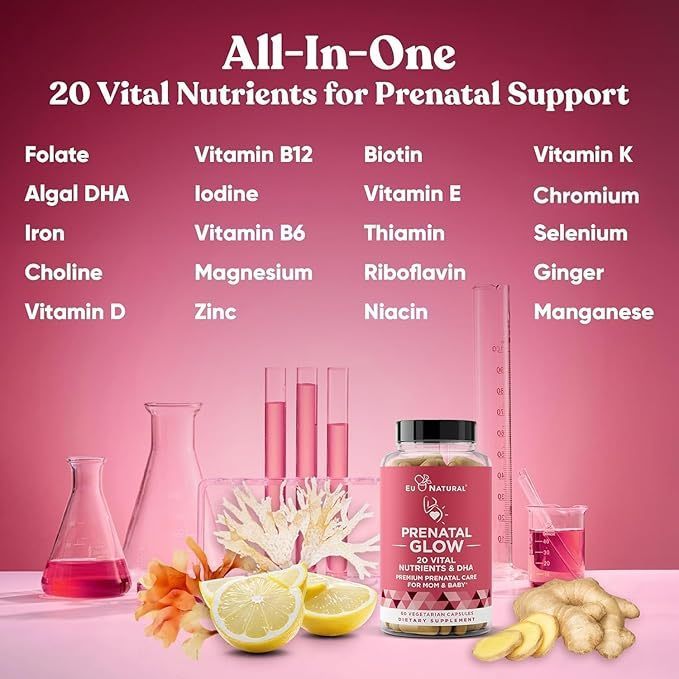 Eunatural / Eu Natural GLOW Supplemen Mutivitamin Wanita 25in1+ FOLIC ACID & DHA Untuk Prenatal, Ibu Hamil & Menyusui ORGINAL USA