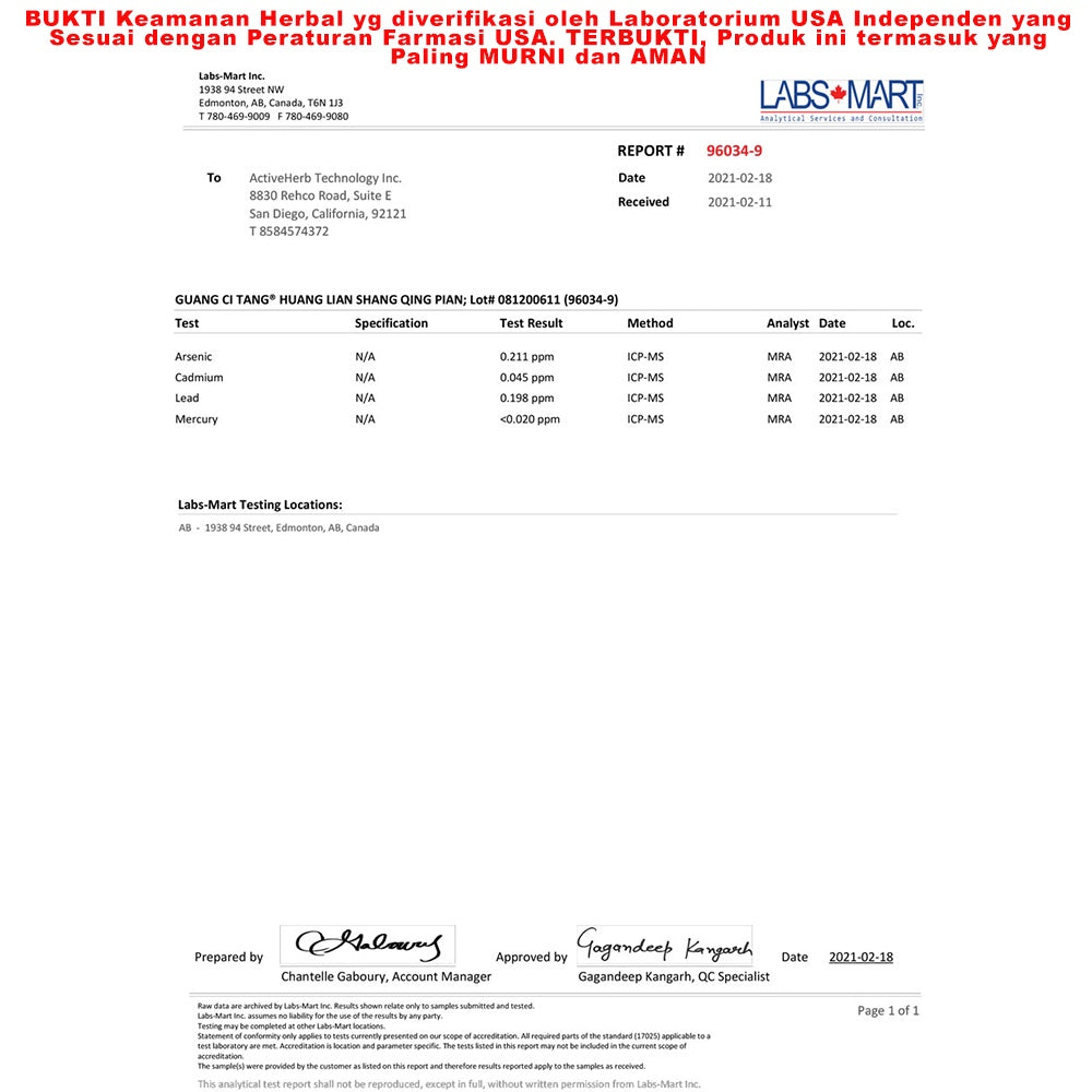 Obat Detox / Detoks / Detoksifikasi / Cleanse / Buang Racun Tubuh CoptisClear TCM Herbal USA