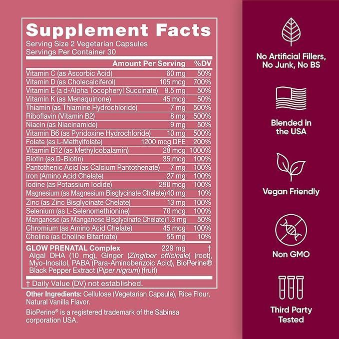 Eunatural / Eu Natural GLOW Supplemen Mutivitamin Wanita 25in1+ FOLIC ACID & DHA Untuk Prenatal, Ibu Hamil & Menyusui ORGINAL USA