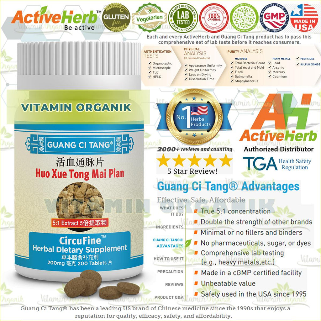 CIRCUFINE - Herbal Pelancar Peredaran Darah & Menjaga Kesehatan Pembuluh Darah GUANG CI TANG TCM hERBAL Original USA
