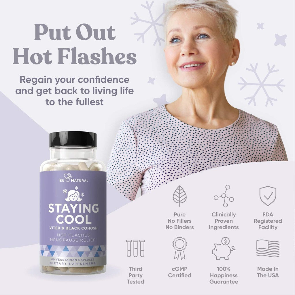Eunatural / Eu Natural STAYING COOL Obat Menopause  / Stress / Depresi / HOT Flashes Natural USA