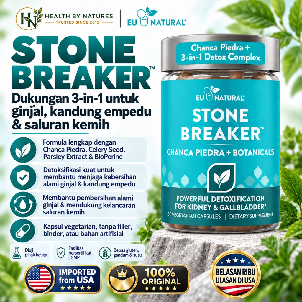 EuNatural / Eu Natural Stone Breaker Obat Penghancur Batu Ginjal / Empedu Herbal AMPUH Tanpa Operasi
