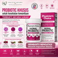 Physician's Choice Vagina Probiotic /  Probiotik Kewanitaan untuk Infeksi Keputihan Original USA + Strain GR-1 RC-14 L. crispatus + Cranberry 30 Kapsul