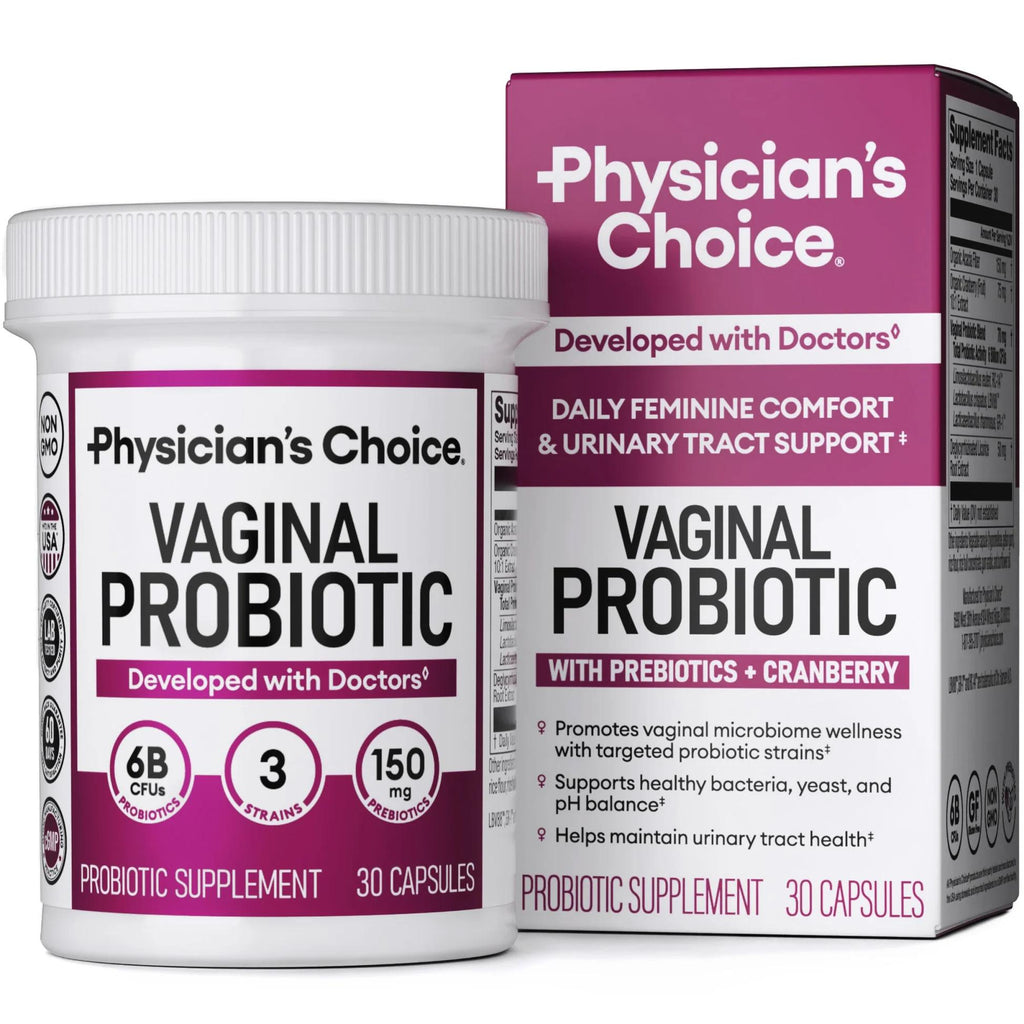 Physician's Choice Vagina Probiotic /  Probiotik Kewanitaan untuk Infeksi Keputihan Original USA + Strain GR-1 RC-14 L. crispatus + Cranberry 30 Kapsul