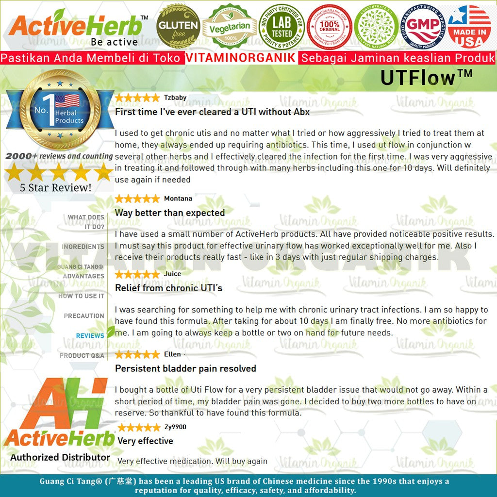 Obat ISK / Infeksi Saluran Kencing / Kemih / Anyang Anyangan & UTI / Urinary Tract Infection UTFlow