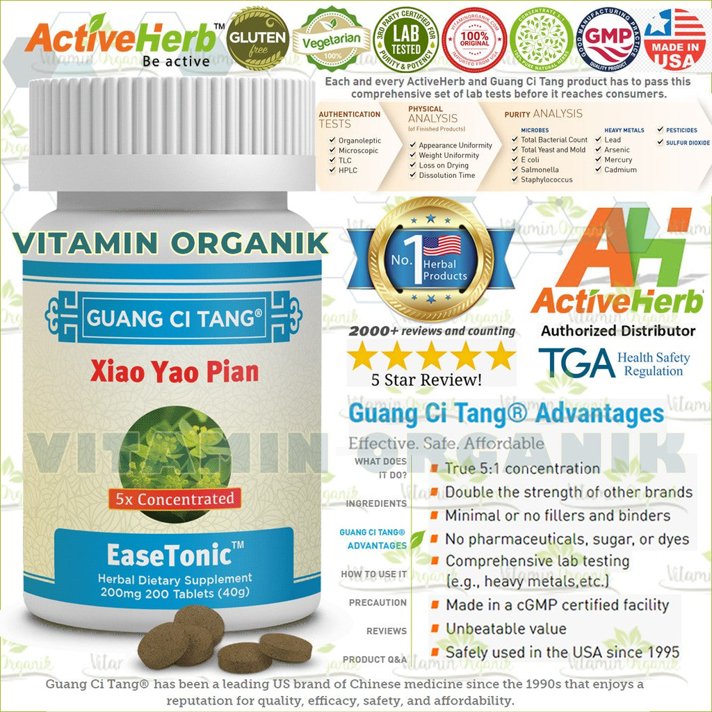 Obat Stress / Stres / Depresi / Nyeri Haid / PMS Herbal TCM Alami EaseTonic