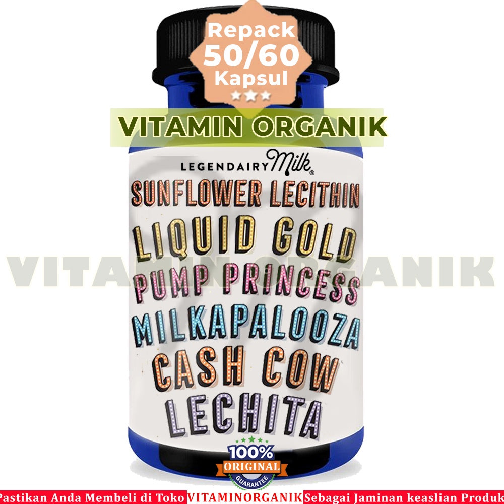 Lechita Asi Booster / Penambah / Pengental / Pelancar ASI Herbal 60/180 Kapsul Legendairy Milk USA