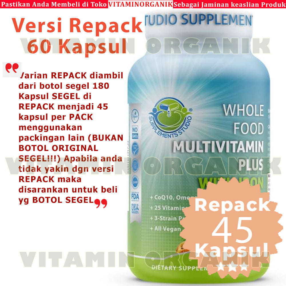 Multivitamin Wholefood Multivitamin PLUS + Probiotic ORIGINAL Supplement Studio USA