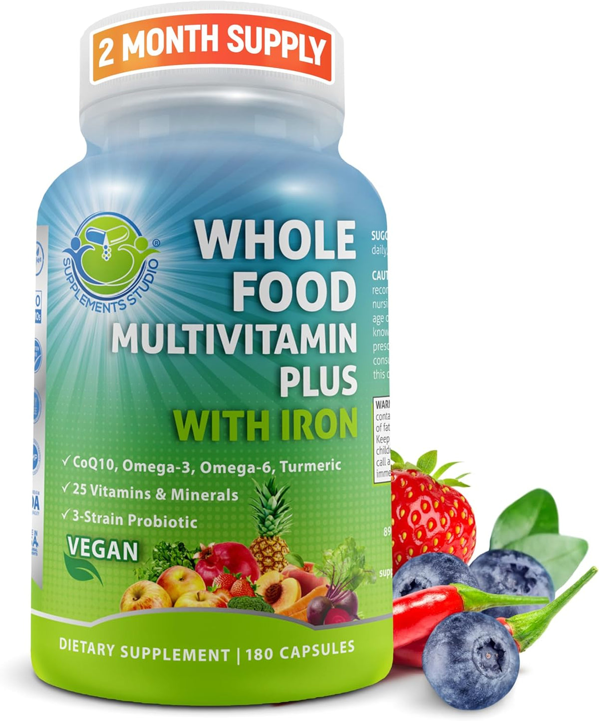 Multivitamin Wholefood Multivitamin PLUS + Probiotic ORIGINAL Supplement Studio USA