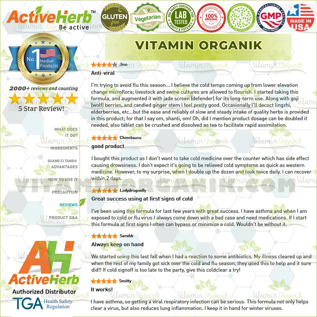 Obat Covid19 / FLU / Anti Virus / Demam ColdClear TCM Herbal USA
