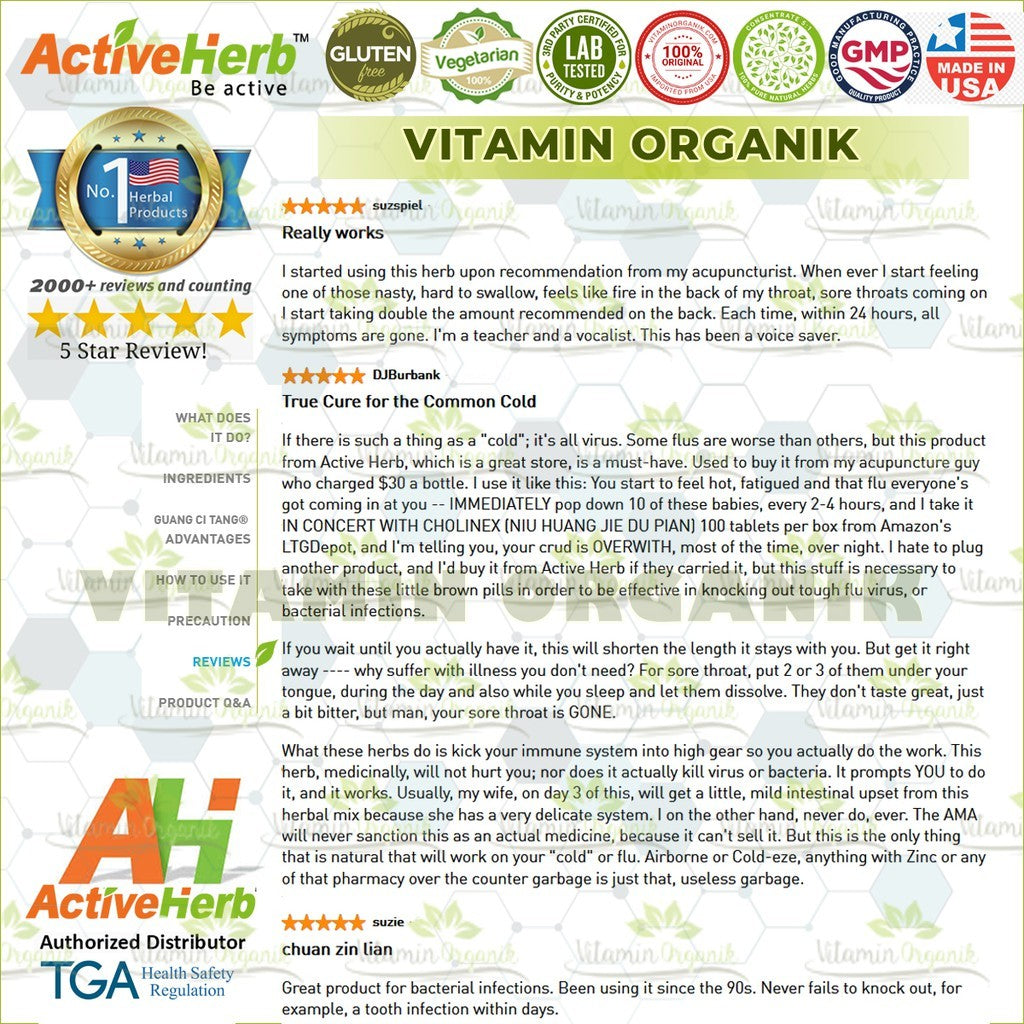 Obat Radang / Infeksi Tenggorokan & Amandel & Leher & Tonsil & Usus Herbal TCM