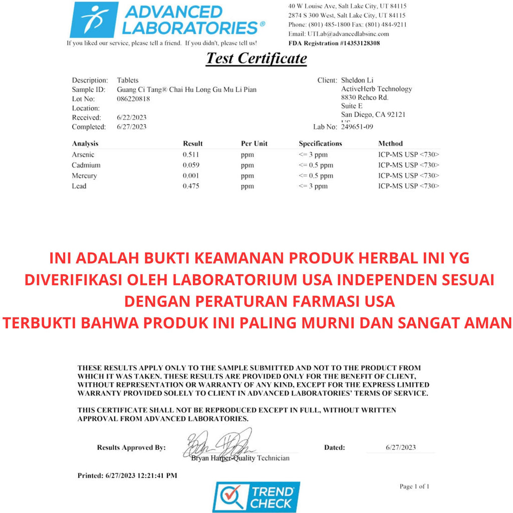 NeuroSoothe - Obat Stress / Depresi / Gelisah / Takut / Susah Tidur TCM Herbal ORIGINAL USA