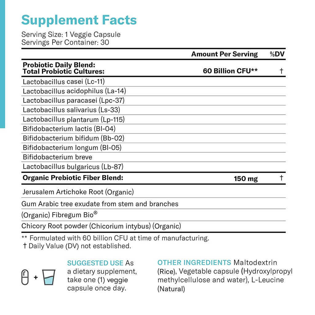 Probiotic Physician Choice 60 Billion CFU / Probiotik Physician Choice 30 Capsules ORI USA