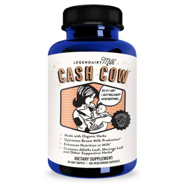 Cash Cow Asi Booster / Penambah / Pengental / Pelancar ASI Herbal 180 Cap Legendairy Milk USA