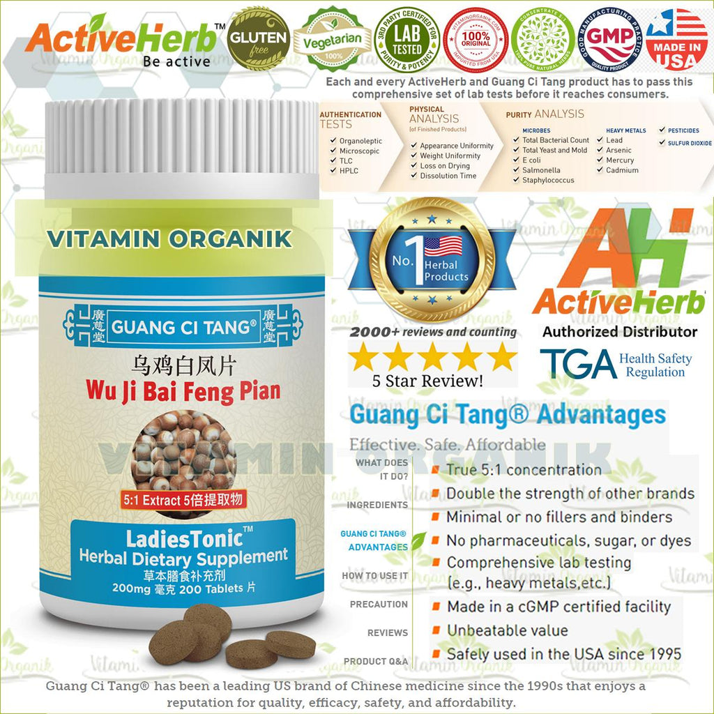 LadiesTonic (Wu Ji Bai Feng Pian) Obat Penyubur Kandungan - Penambah Energi Wanita TCM Herbal Original USA