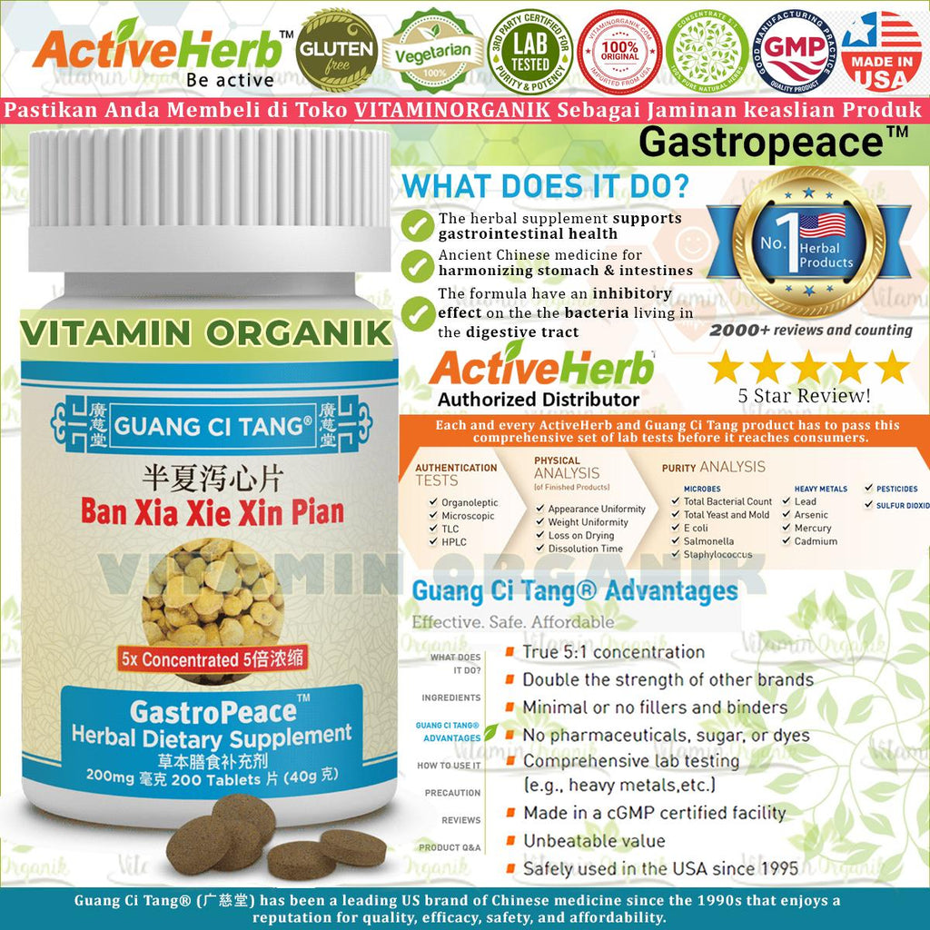 GastroPeace - Obat Sakit Maag / Lambung / Pencernaan / GERD Herbal TCM ORIGINAL USA