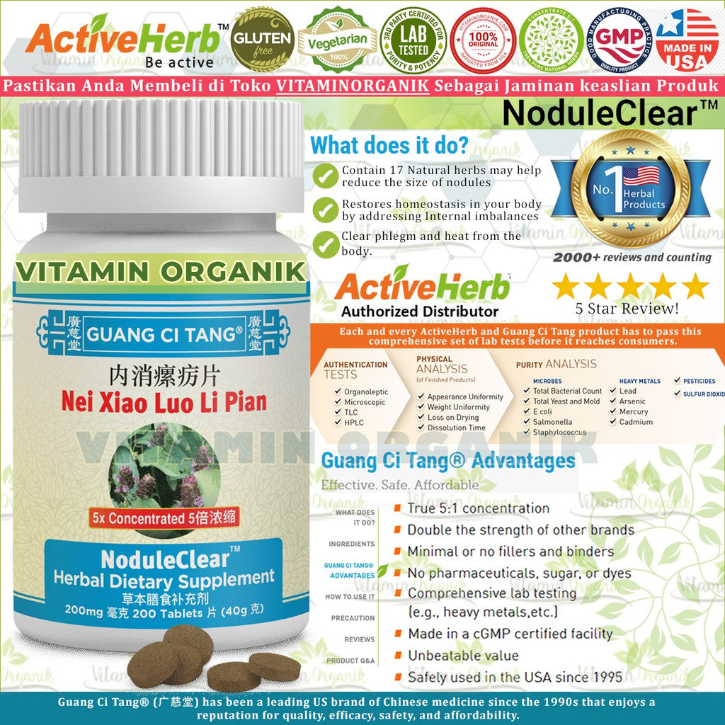 Obat Benjolan / Tumor Payudara & Thyroid / Tiroid / Leher Herbal TCM NoduleClear