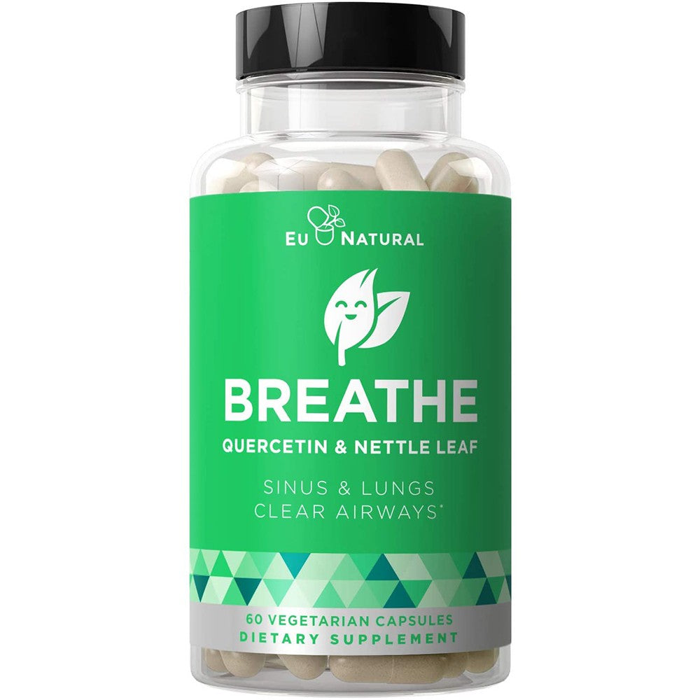 Eunatural / Eu Natural BREATHE - ANTI ISPA - QUERCETIN + BROMEALIN + VITAMIN D - Obat Sinus / Sinusitis & Rhinitis / Alergi / Asma / Asthma ORI USA