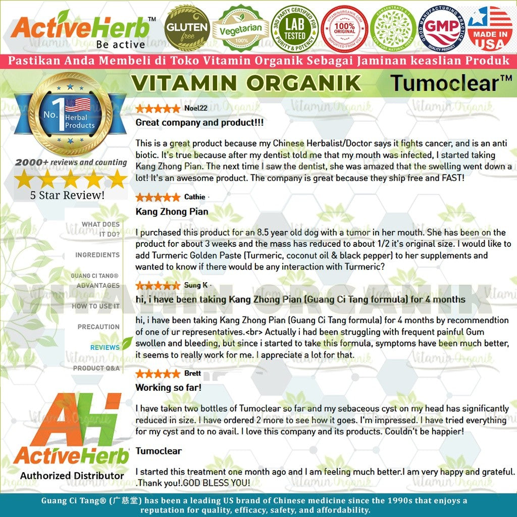 Cellpurger - Obat Kanker / Cancer & Tumor Ganas Payudara / Paru / Usus / Otak / Pankreas TCM Herbal