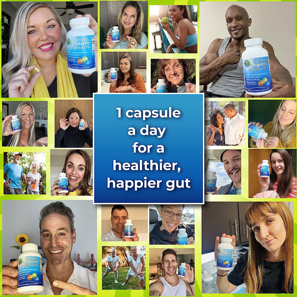 Probiotic /  Probiotik Optimal 10 strain 50 billion + Prebiotic + Enzim Supplement Studio ORI USA