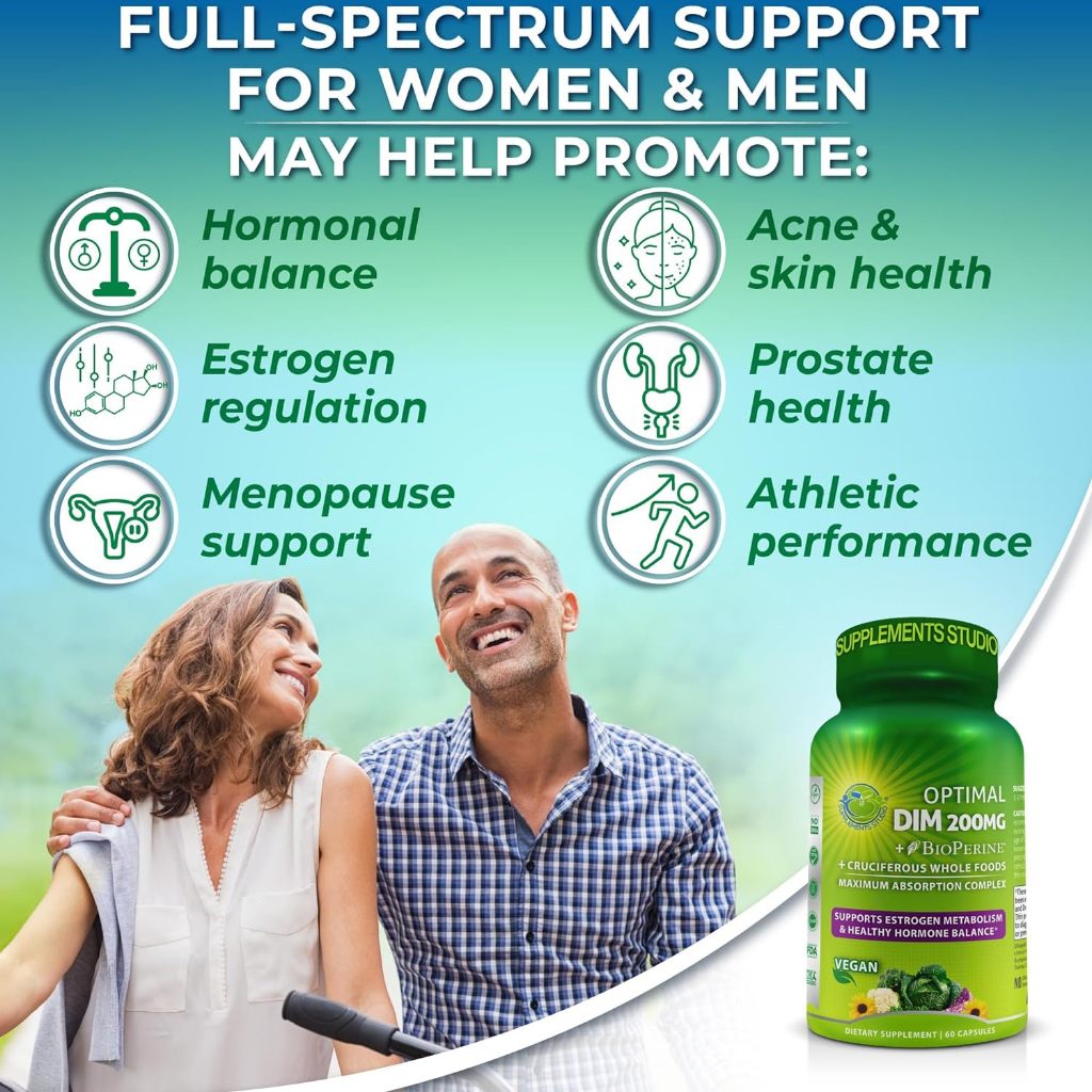 DIM Supplements Optimal 200mg - Estrogen Balance - Obat PCOS & Jerawat & Menopause Supplement Studio