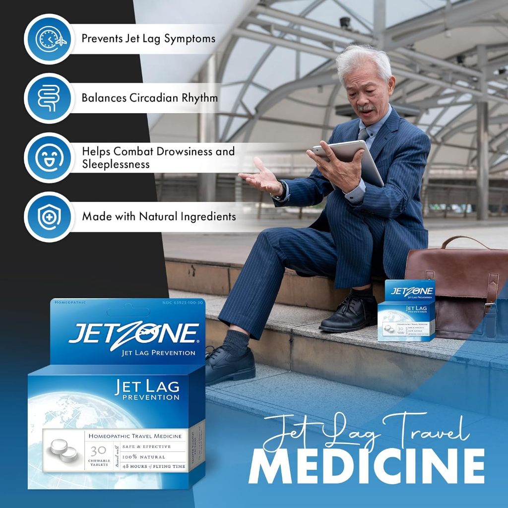 JETZONE Herbal Anti Jet Lag / JetLag / Susah tidur / Insomnia 30 Tablet - 100% Natural Original USA