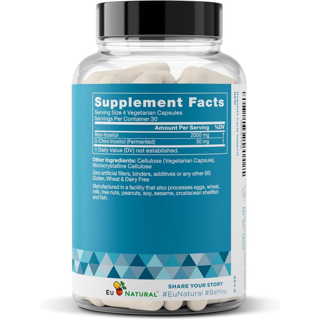 Eu Natural / Eunatural REGULATE - Myo-Inositol & D-Chiro 40:1 120  Kapsul - Obat PCOS & Penyubur Kandungan Wanita Original USA