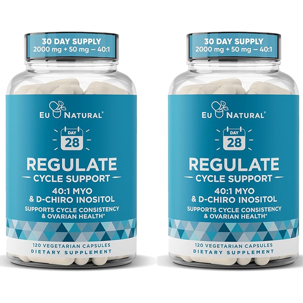 Eu Natural / Eunatural REGULATE - Myo-Inositol & D-Chiro 40:1 120  Kapsul - Obat PCOS & Penyubur Kandungan Wanita Original USA