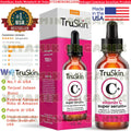 TruSkin SUPER SERUM Vitamin C + Hyaluronic & Salicylic Acid + Niacinamide + Retinol + Anti Aging & Kerutan Wajah Original USA