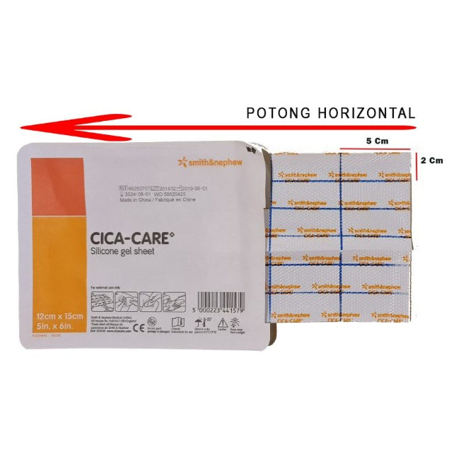 Cica Care Original USA Obat Keloid / Penghilang Bekas Luka / Scar Silicon GEL Potongan 2x5 cm