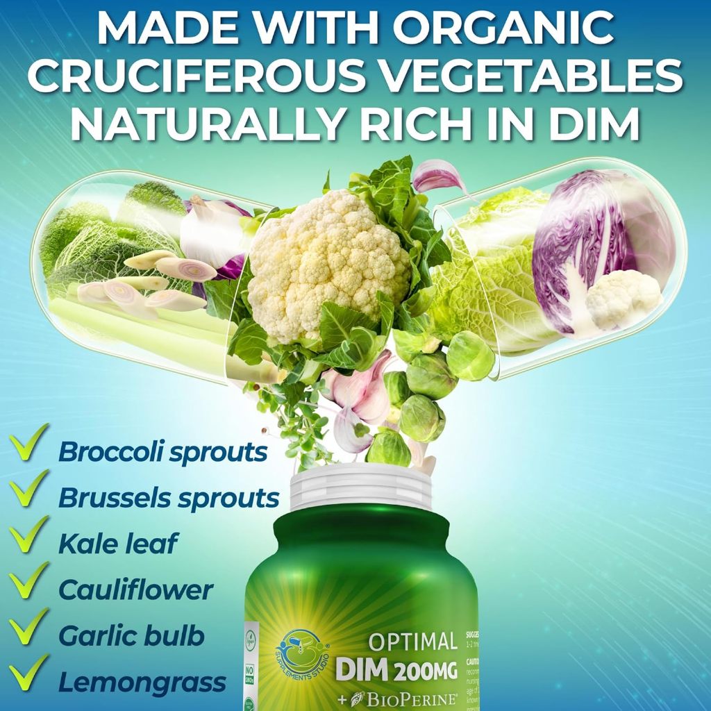 DIM Supplements Optimal 200mg - Estrogen Balance - Obat PCOS & Jerawat & Menopause Supplement Studio