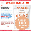 D3K2 5000IU Vitamin D3 5000 IU + K2 100 mcg Micro Ingredients 300 Softgels 100% ORIGINAL USA Box SEGEL