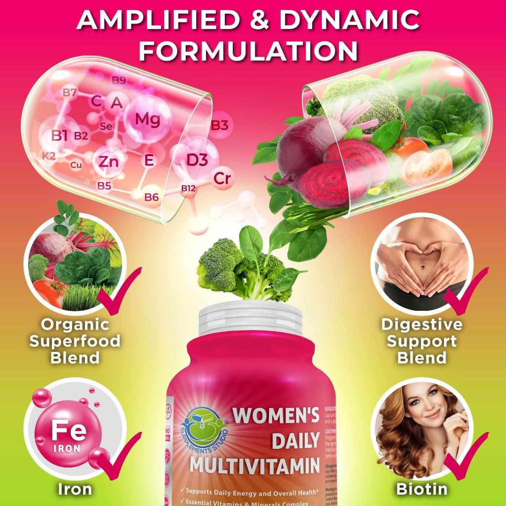 Multivitamin For Women VEGAN Supplement Studio 60 Kapsul Original USA