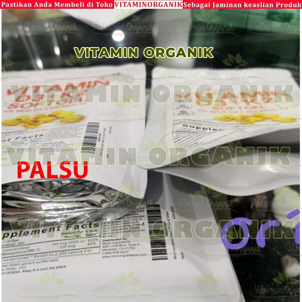 D3K2 5000IU Vitamin D3 5000 IU + K2 100 mcg Micro Ingredients 300 Softgels 100% ORIGINAL USA Box SEGEL
