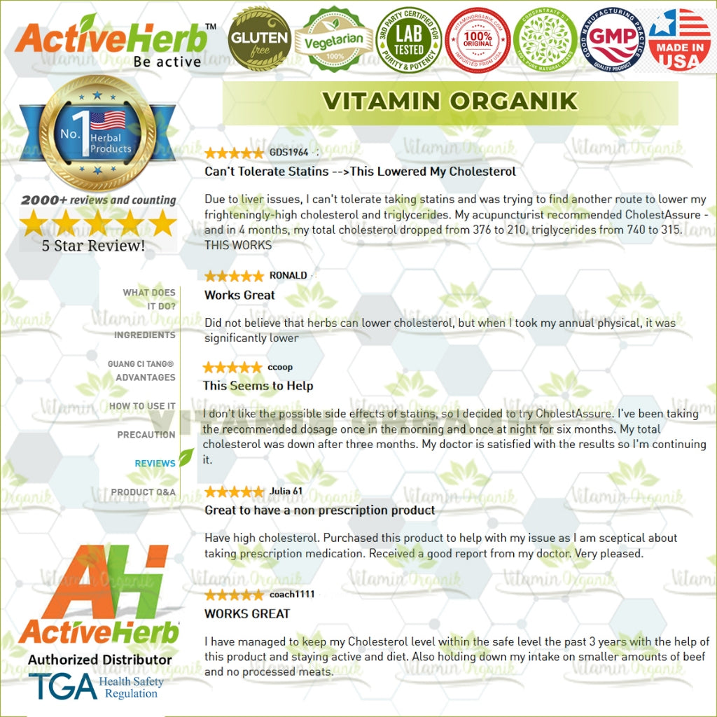 Obat Kolesterol CholestAssure Herbal Alami Original USA