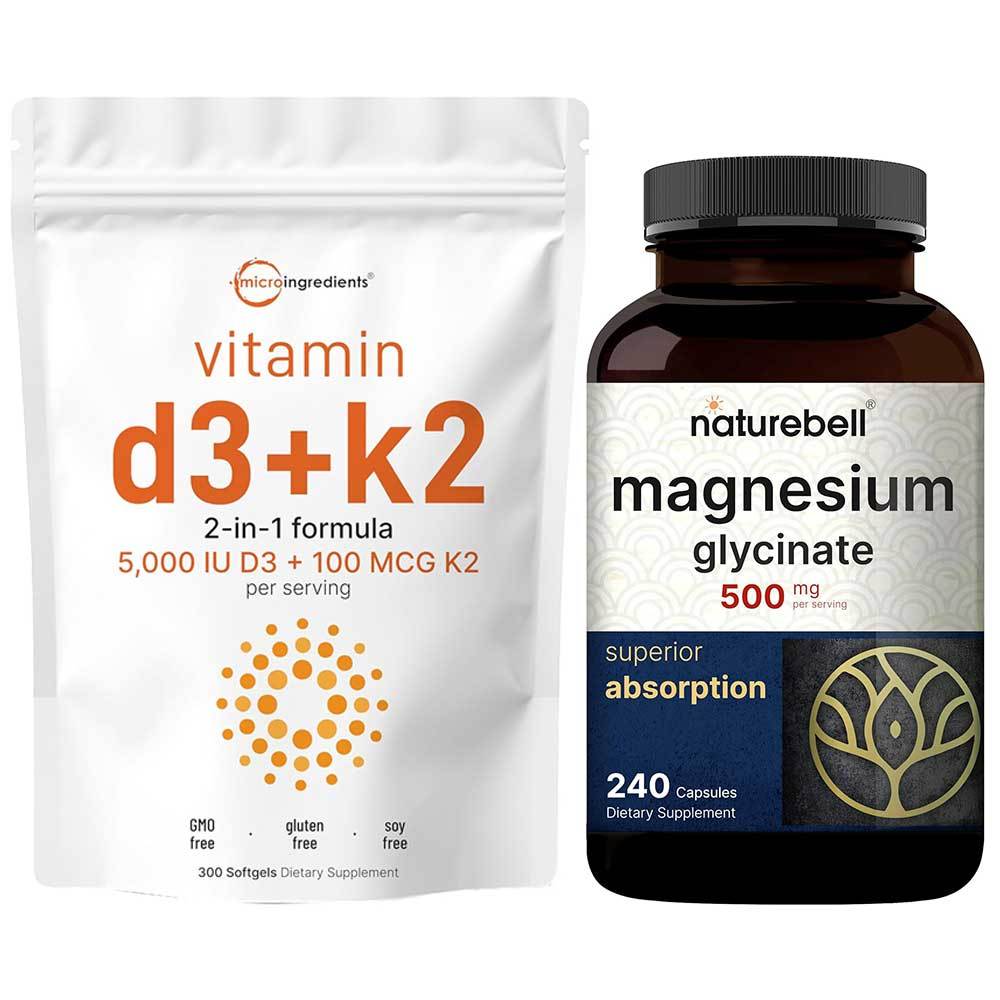 D3K2 5000IU Vitamin D3 5000 IU + K2 100 mcg Micro Ingredients 300 Softgels 100% ORIGINAL USA Box SEGEL