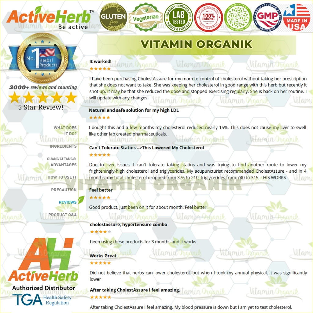 Obat Kolesterol CholestAssure Herbal Alami Original USA