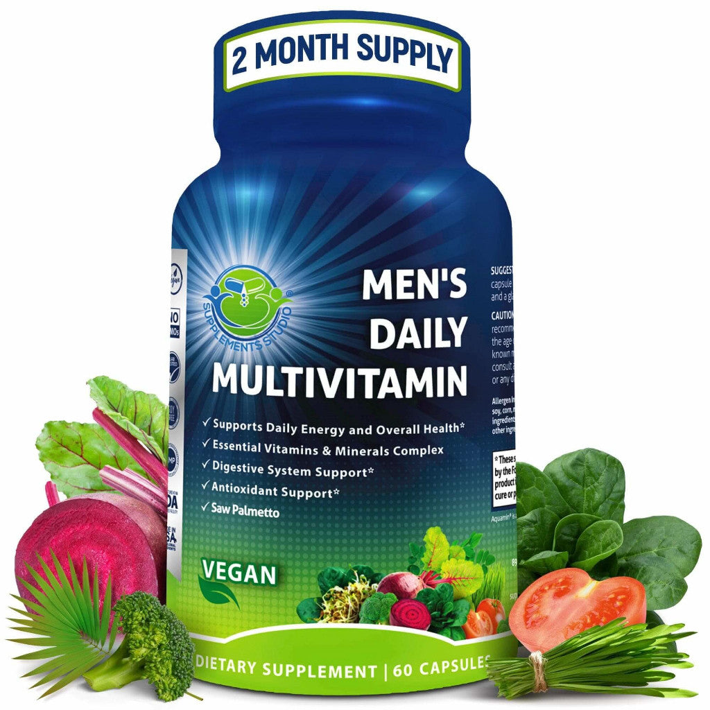 Multivitamin For Men VEGAN Supplement Studio 60 Kapsul Original USA