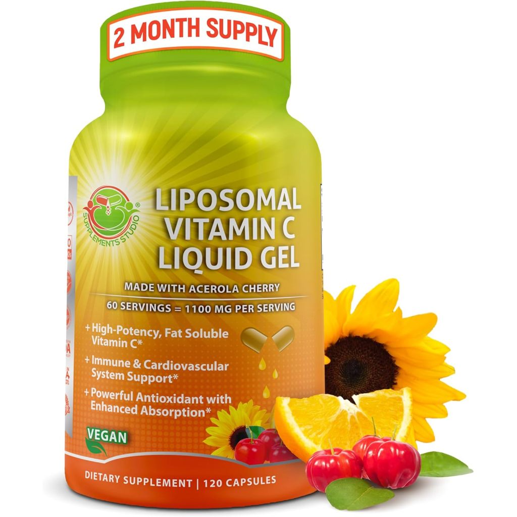 LIPOSOMAL Vitamin C 1100 mg + ORGANIC Acerola Cherries Liquid Capsules