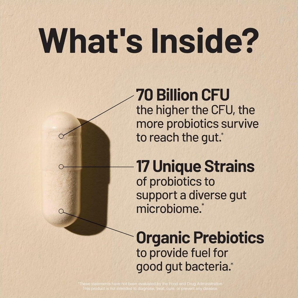 NATUREWISE Probiotics ORGANIC 17 Strains with 70 Billion CFU 30 Capsules + Prebiotics VEGAN Original USA