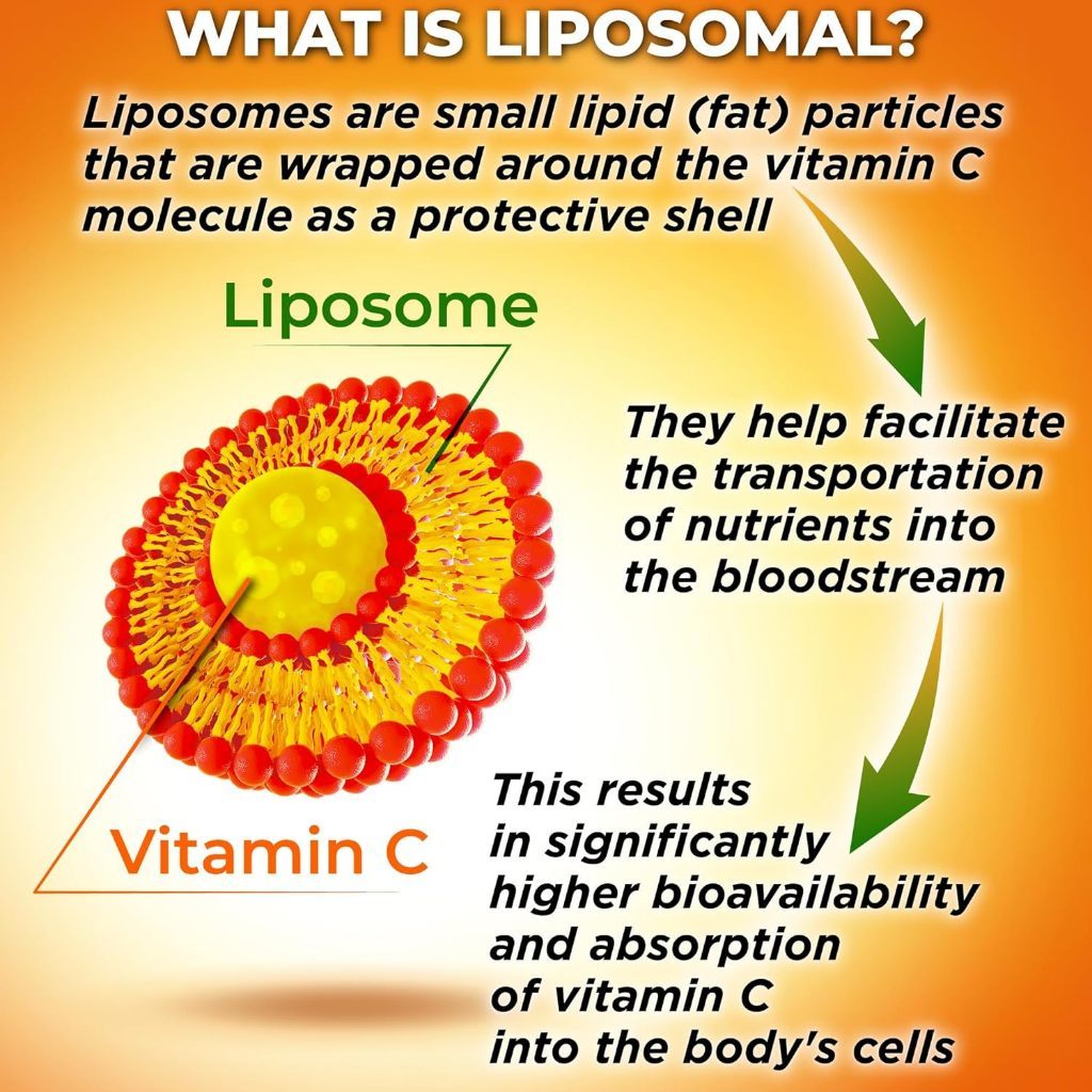Liposomal Vitamin C 1500mg High Potency + ORGANIC Acerola Cherries & Camu Camu WholeFoods Supplements Studio USA