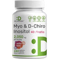Myo-Inositol & D-Chiro Inositol DEAL Supplement for Women 240 Capsules + Folate + Vitamin D3 & Vitex ORIGINAL USA