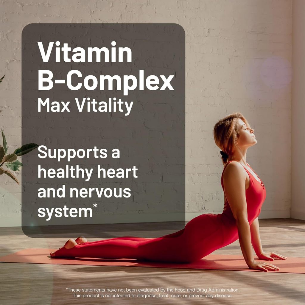 NatureWise Vitamin B Complex B1 B2 B3 B6 B12 for Women and Men + with Folic Acid + Biotin 60 Sofgels Original USA