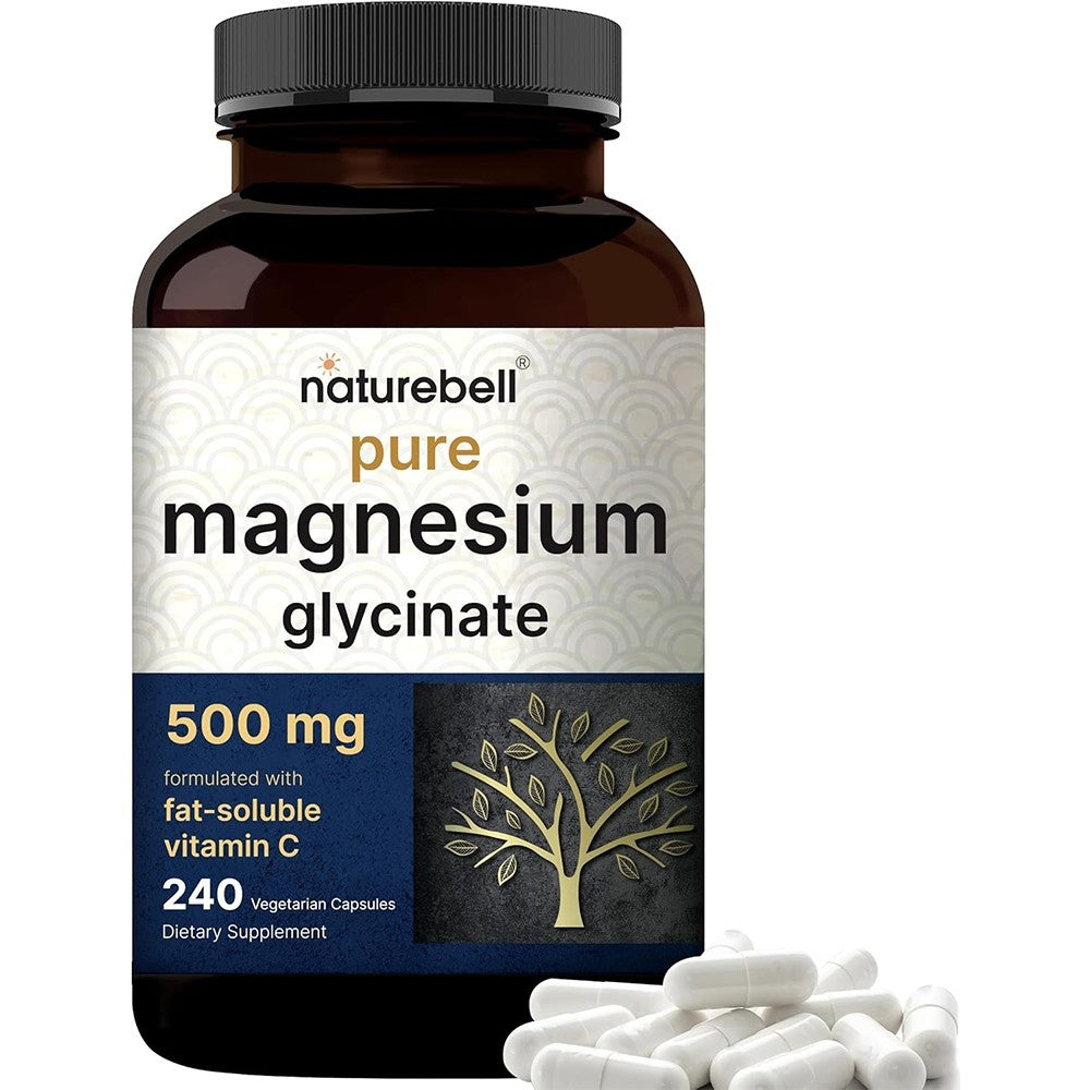 Magnesium Glycinate 500 Mg VEGAN Naturebell USA Original