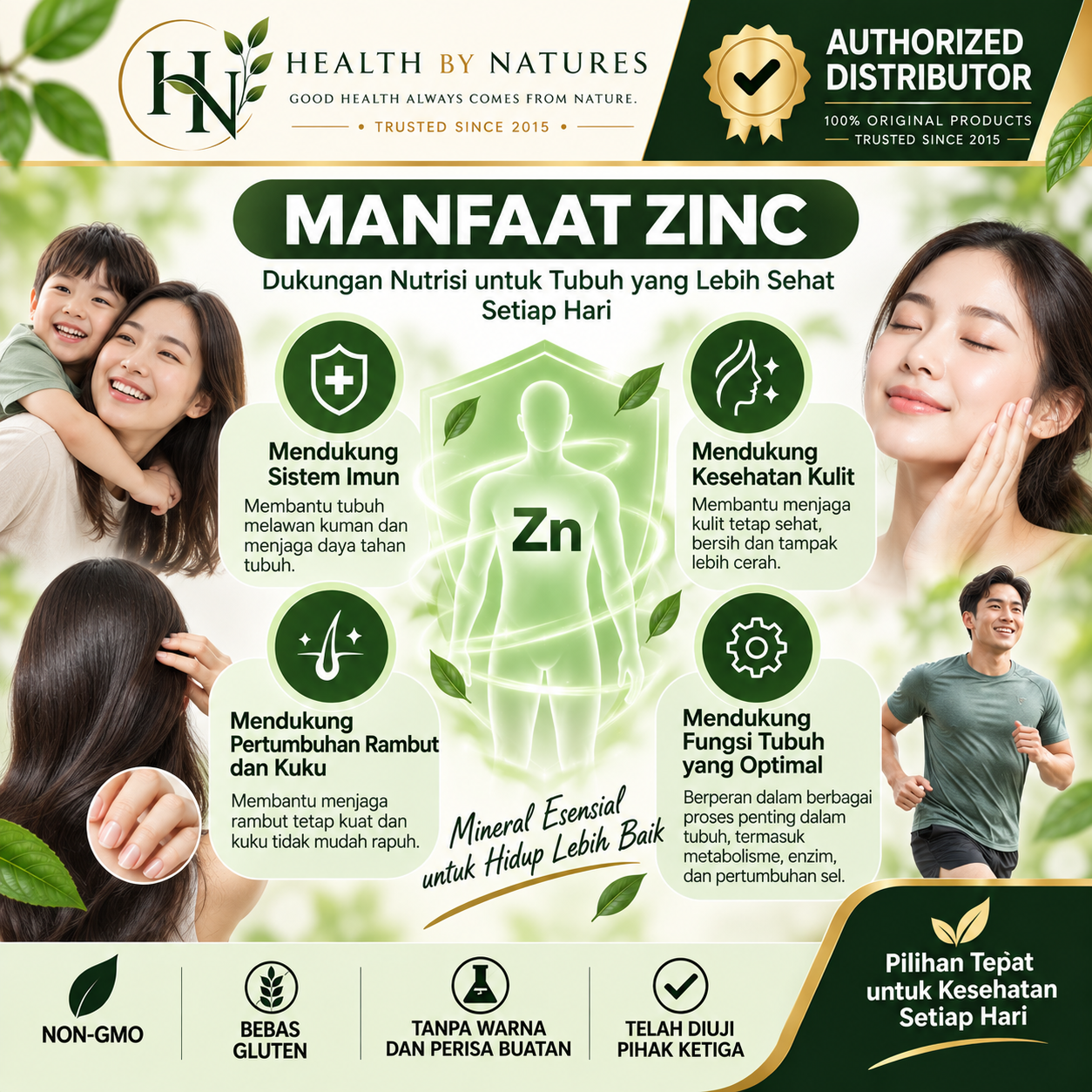 NatureBell Zinc Picolinate 100 mg 240 Capsules Non-GMO Gluten Free