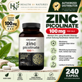 NatureBell Zinc Picolinate 100 mg 240 Capsules Non-GMO Gluten Free